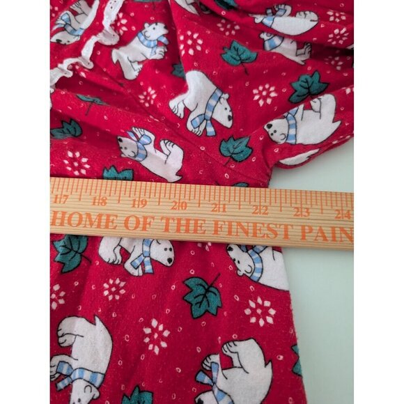 Lanz of Salzburg Flannel Polar Bear Nightgown Womens Size Small Red Oversized - Picture 7 of 7